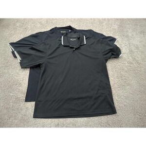 Lot‎ of 2 Wedge Golf & Beyond Polo Shirt Mens XXL Black Short Sleeve Performance